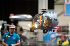 20.04.2023, Intermodellbau 2023, Halle 5, Flugvorführung, FliWaTüt, Pilot