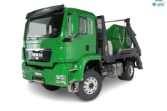 114-Absetz-Kipper-RTR-gruen-grau-mit-Container-aufgebaut-LESU-thicon-models-MAN-1