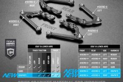 302182-G & 302183-G & 303182-G & 303183-G X4 CFF™ Front-Rear Lower Arm graphite