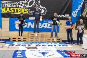 Die Gewinner der Klasse Monster Truck, v.l: Luisa-Marie Faßmers (2), Nicolaas Burleigh (1) und Mirko Johne (3).