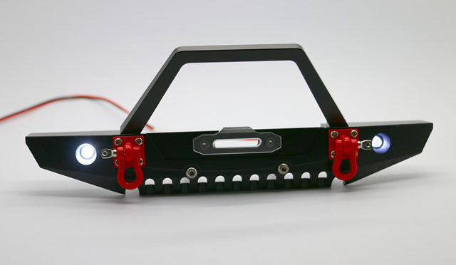 Aluminium-Bumper mit LEDs für 1/10 Crawler