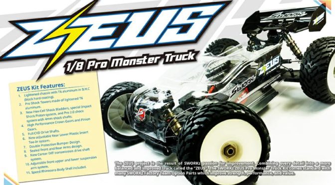 Sworkz ZEUS 1/8 Pro Monster Truck Kit