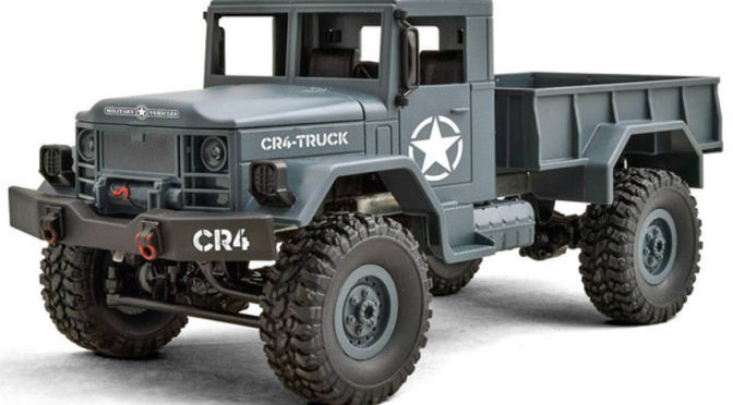 CR4 Militär LKW EP 1/16 RTR – 4WD (grau)