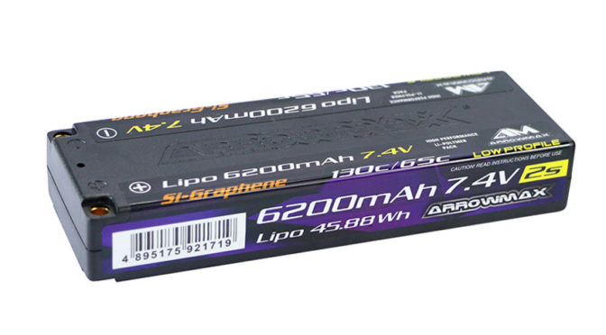 Arrowmax – AM Lipo 6200mAh 2S TC Low Profile