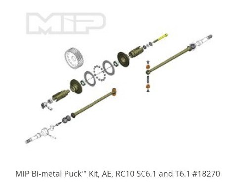MIP Bi-Metall Puck ™ Kit, AE, RC10 SC6.1 und T6.1