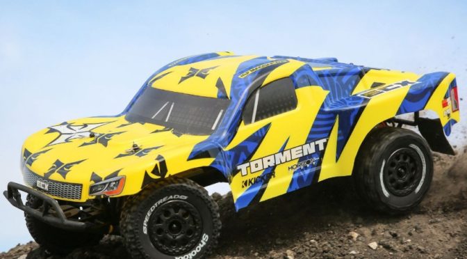 1/10 Torment 2WD SCT Brushed RTR, Yellow/Blue