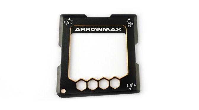Arrowmax Quick Camber Gauge For 1/10th 1.5°, 2°, 2.5° Black Golden