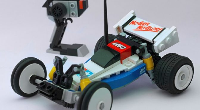 Tamiya Neo Fighter Buggy mit LEGO nachgebildet