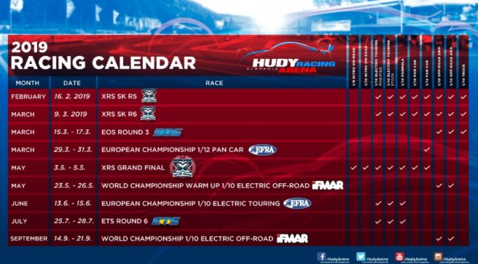 Hudy Arena Racing Calendar 2019
