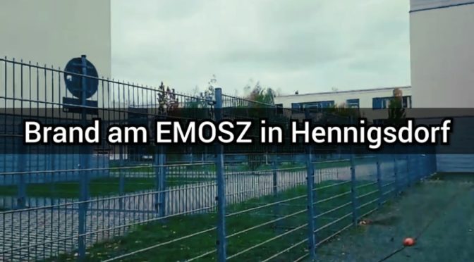 Brand am EMOSZ in Hennigsdorf