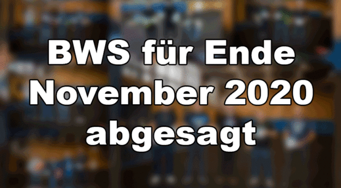 November 2020 – BWS Lauf abgesagt