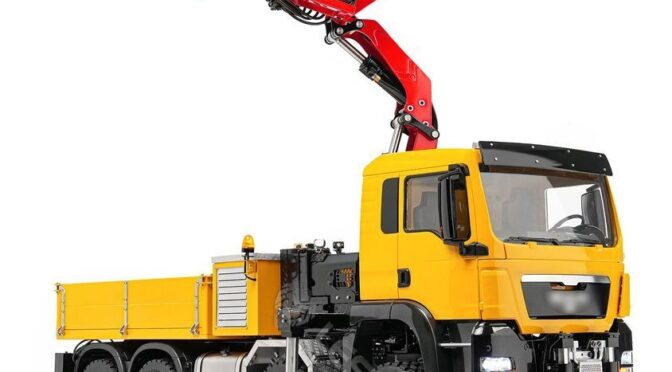 MAN TGS 8×8 mit Ladekran und 6fach Abstützung ARTR 1:14