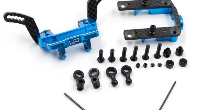 Getriebeabdeckung und Dämpferbrücke für den Tamiya TT02